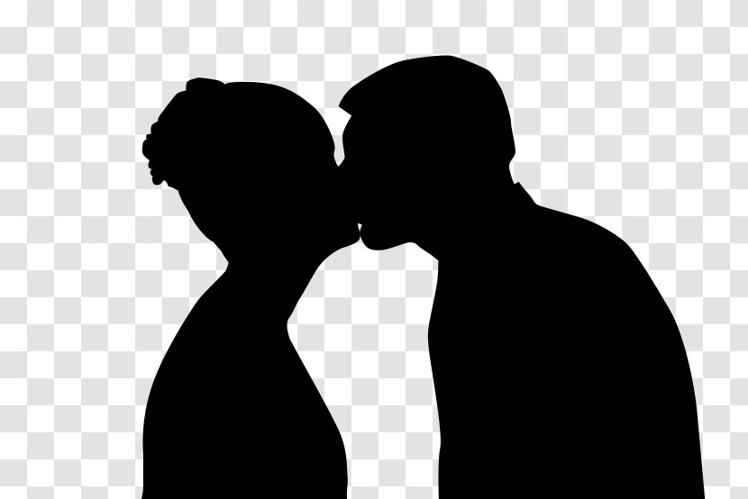 Kiss Love Silhouette Clip Art - Man - Vector Kisses Transparent PNG