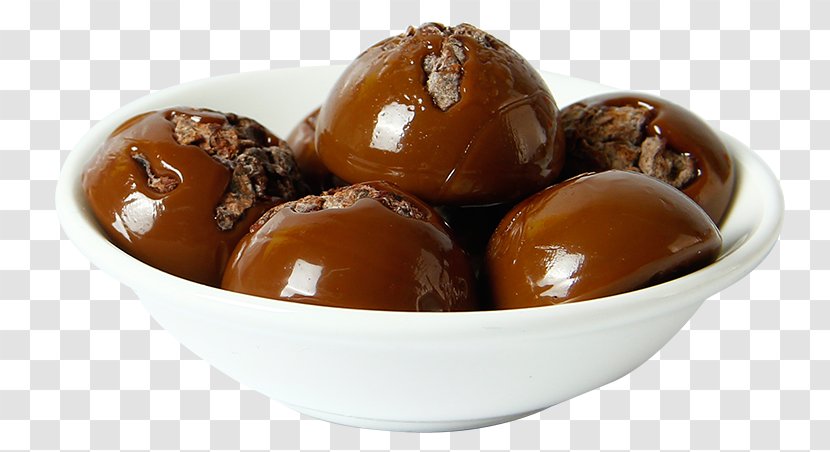 Soy Egg Chenpi Snack Chocolate Balls Praline - A Bowl Of Brown Sugar Plum Transparent PNG