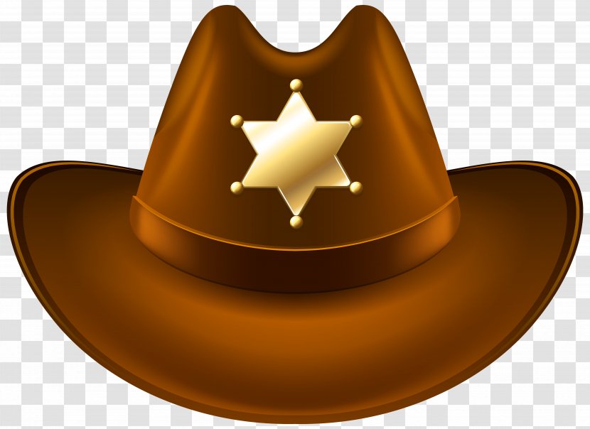 Cowboy Hat Clip Art - Fashion Accessory - With Sheriff Badge Transparent Image Transparent PNG