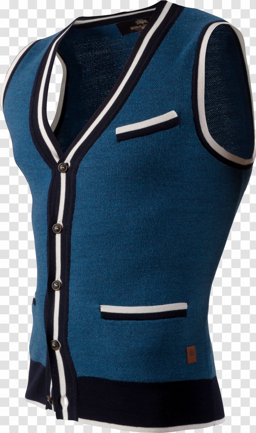 Gilets Cobalt Blue Sleeveless Shirt - Porter Transparent PNG