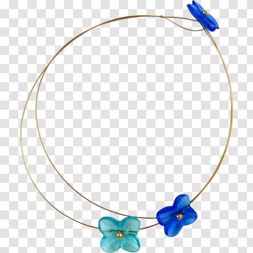 Necklace Blue Turquoise Gold Ring - Body Jewelry Transparent PNG