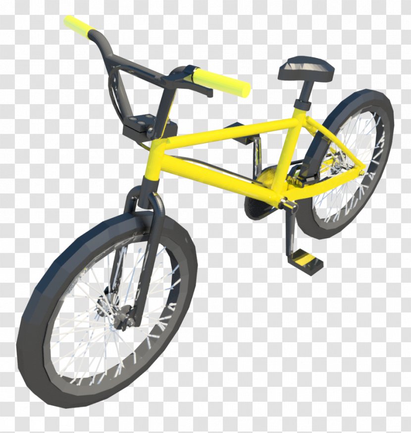 Bicycle Wheels BMX Bike Yellow - Pedals - Bmx Transparent PNG