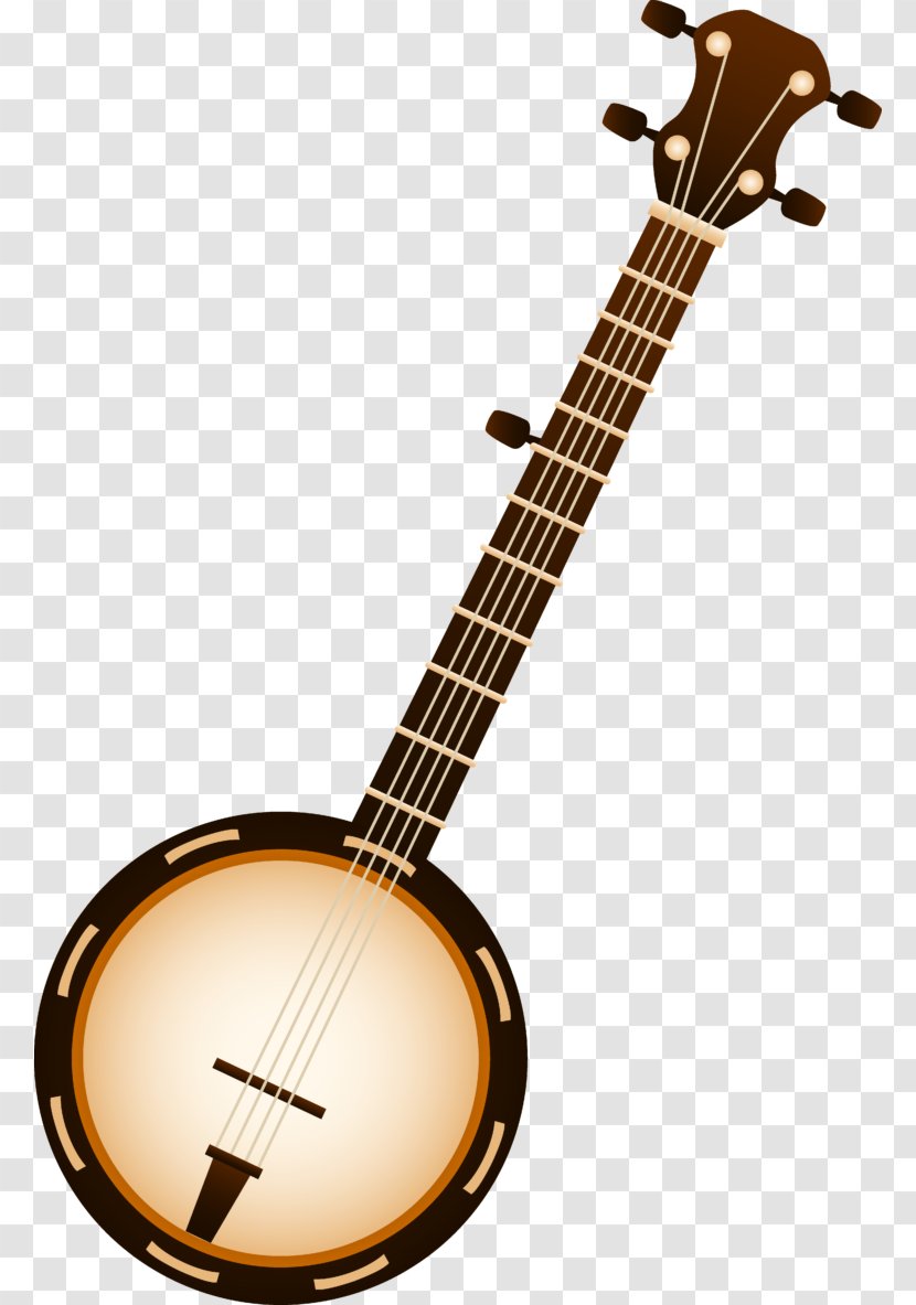 Banjo Bluegrass Musical Instruments String Clip Art - Watercolor Transparent PNG