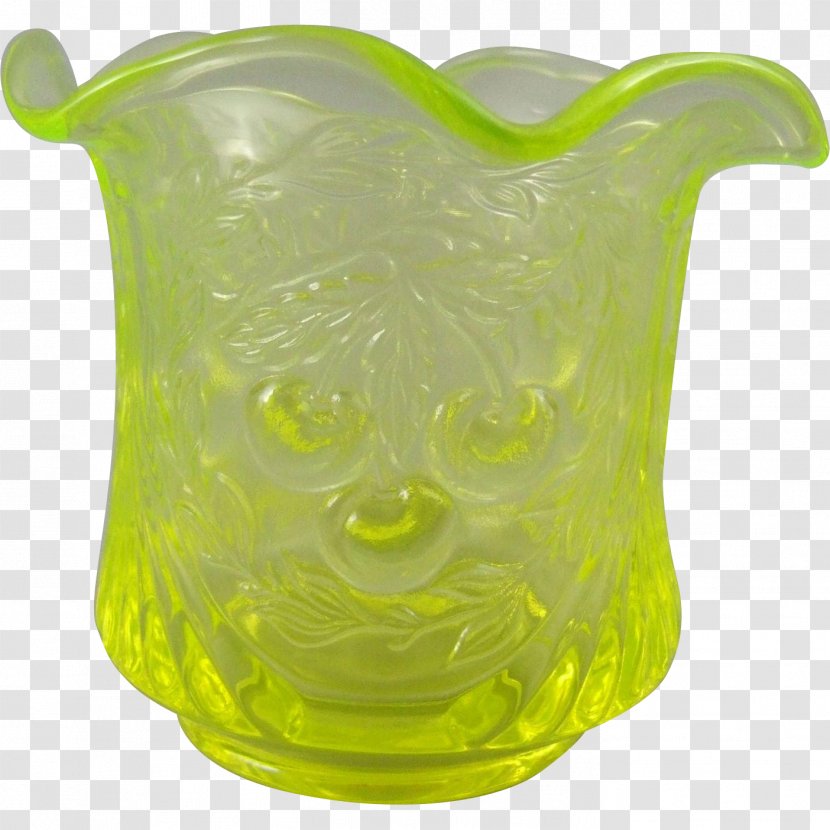 Uranium Glass Antique Green Stained - Yellow - Sugar Bowl Transparent PNG