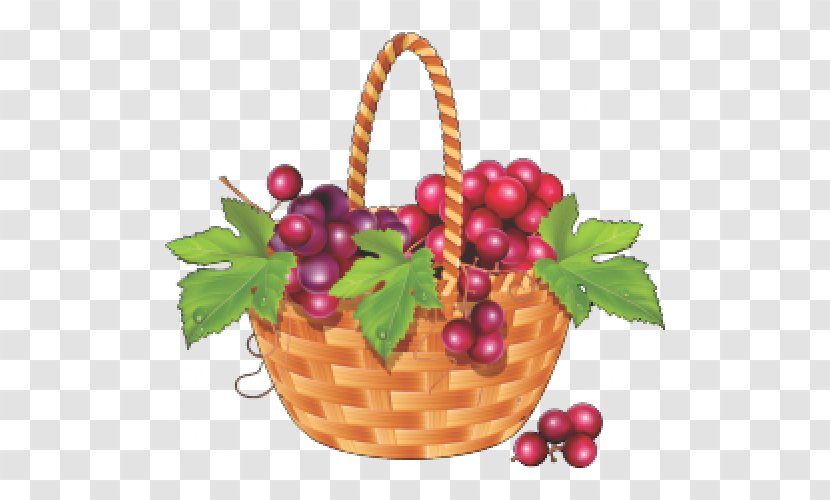 Grape Clip Art Fruit Wine Basket - Gift Transparent PNG