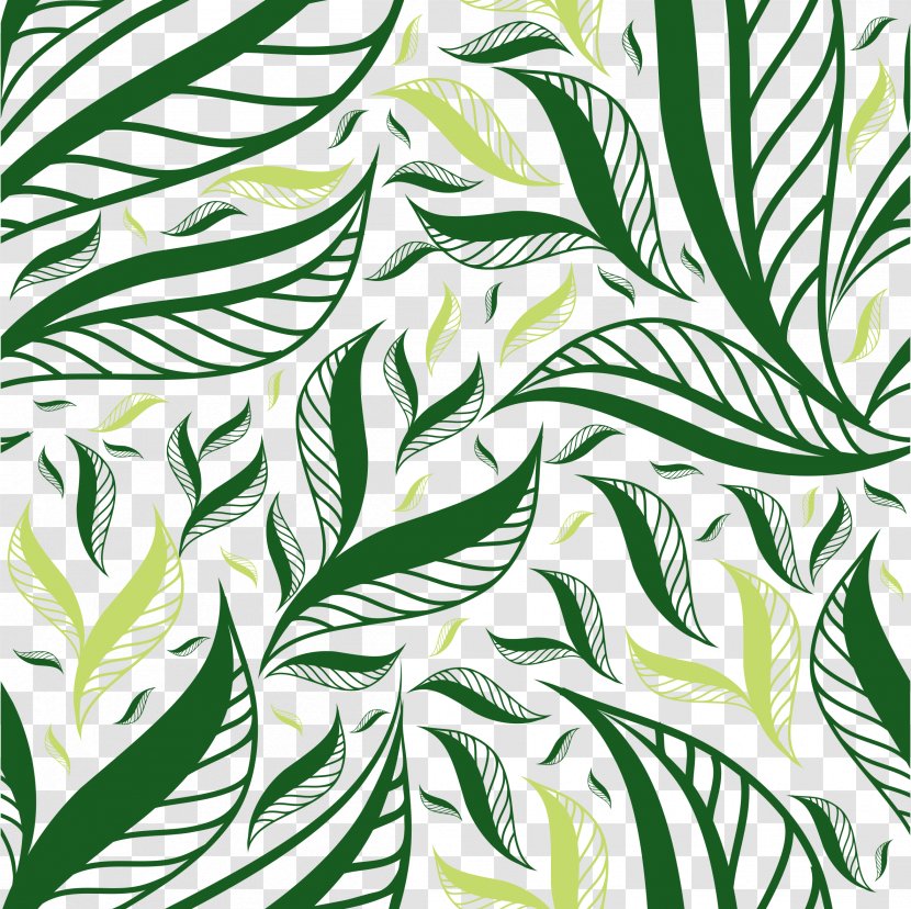 Autumn Leaf Color Green - Plant - Tea Pattern Background Vector Transparent PNG