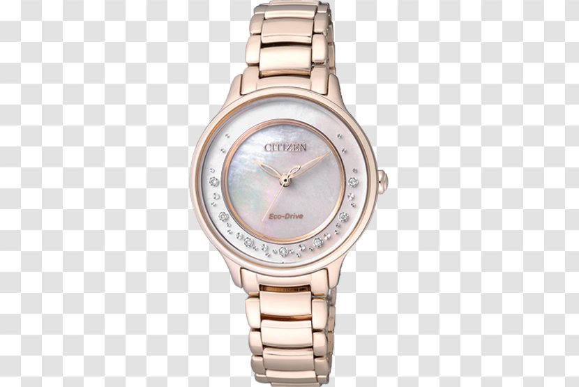 Citizen Holdings Eco-Drive Watch Diamond Jewellery - Rado - Rose Gold Female Table Transparent PNG