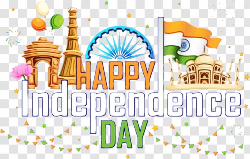 India Independence Day Background Watercolor - Wet Ink - Text Tirangaa Transparent PNG