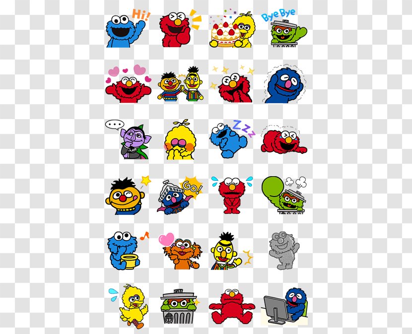 Elmo Cookie Monster Street Gang: The Complete History Of Sesame Workshop Sticker - Area - Line Transparent PNG