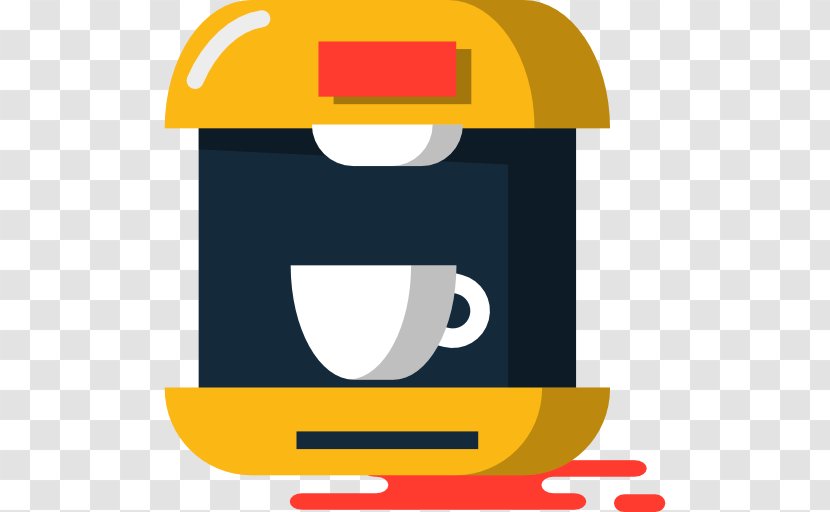 Coffee Espresso Latte Cafe Icon - Yellow - Machine Transparent PNG