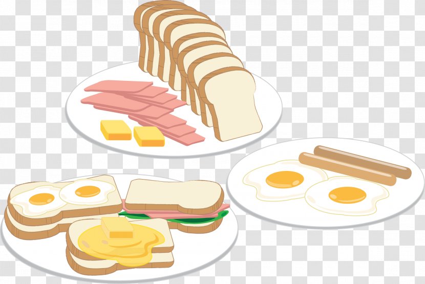 Toast Breakfast Egg Sandwich Fast Food Bread - Vector Material Transparent PNG