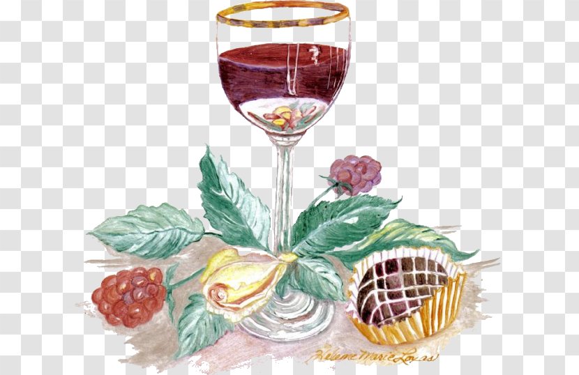 Wine Glass Champagne - Flower Transparent PNG
