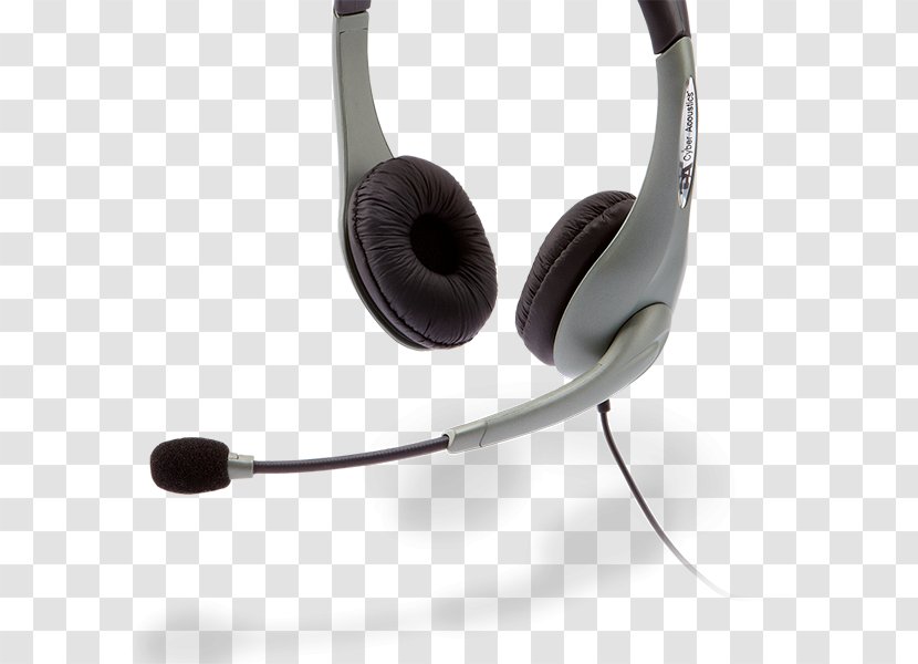 Headphones Microphone Audio Cyber Acoustics AC 851B AC-851B USB Stereo Headset - Ac850 - Computer Transparent PNG