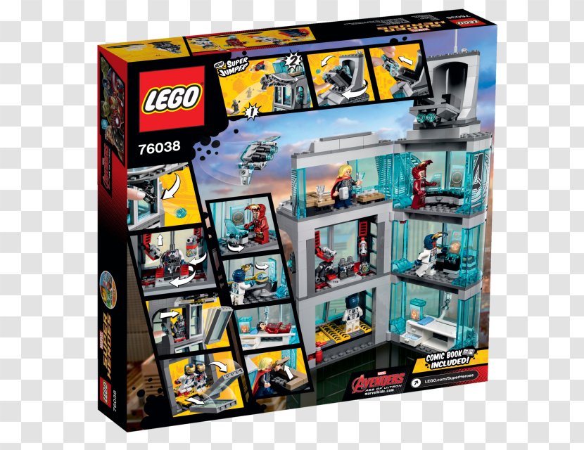 Lego Marvel Super Heroes Marvel's Avengers Hulk Ultron - Stark Tower Transparent PNG