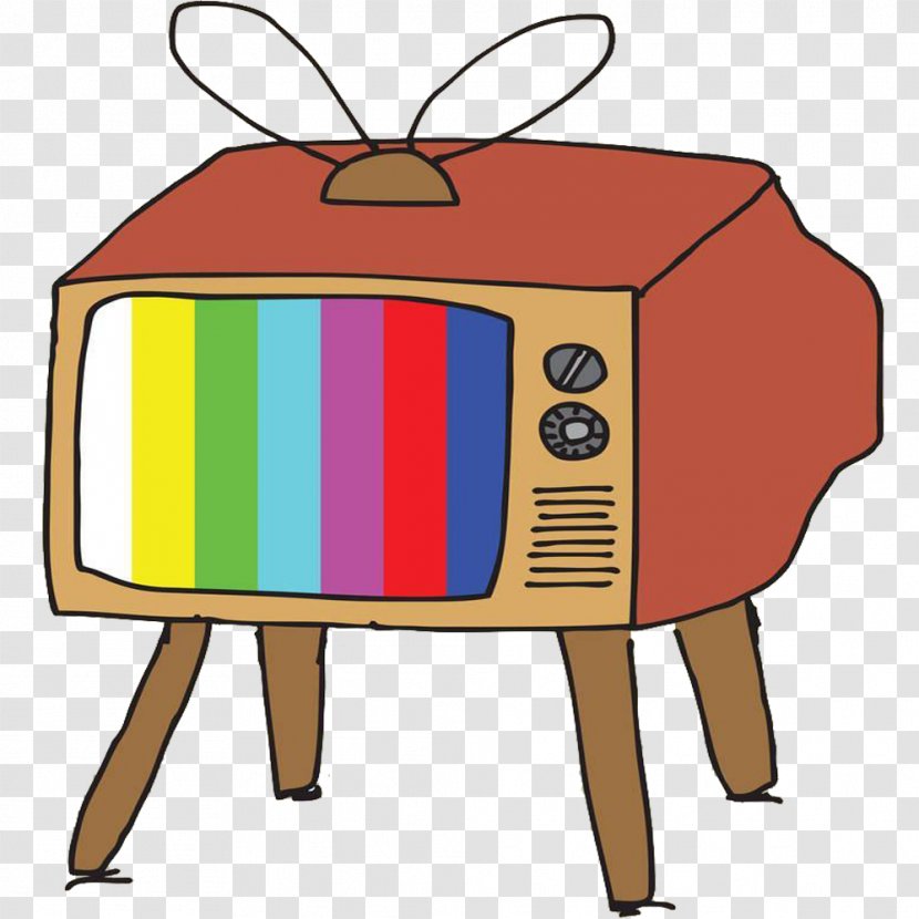 Television Drawing - Cartoon - Hand-painted TV Screen Transparent PNG