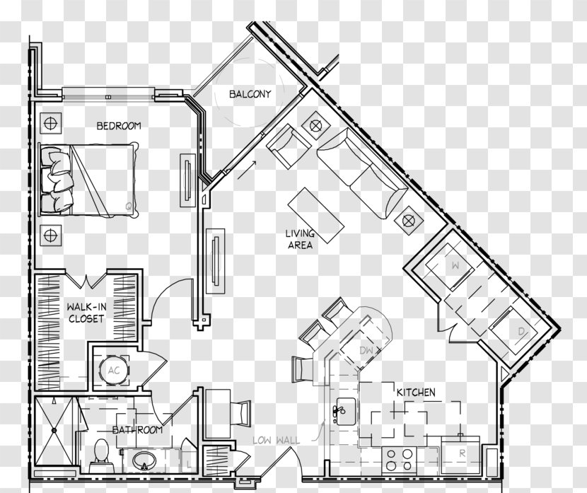 Centric Gateway Apartments Floor Plan Architecture - Schematic - Indoor Transparent PNG