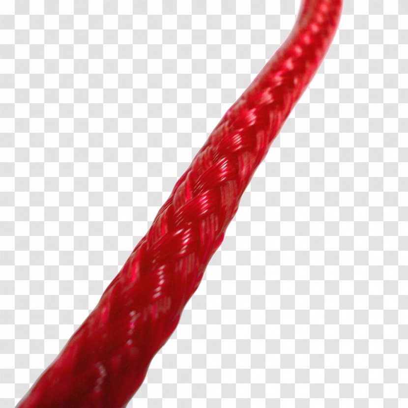 Rope Leash Foot Braid Polyethylene - Red Transparent PNG