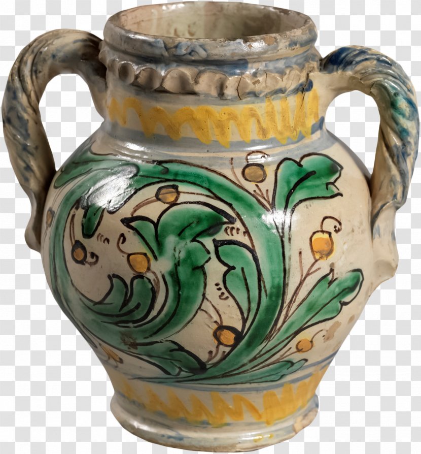 Pottery Porcelain Ceramic Jug Vase - Urn - Vintage Ornaments Transparent PNG