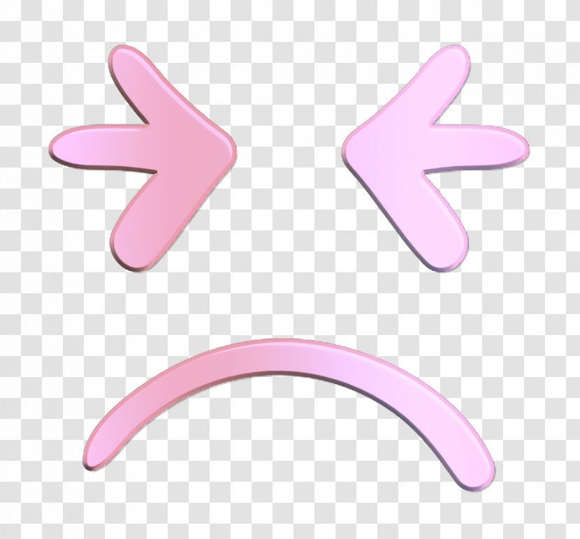 Emoji Sad - Icon - Material Property Pink Transparent PNG
