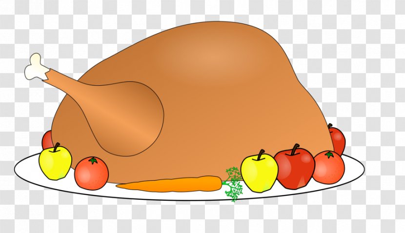 Turkey Meat Thanksgiving Cartoon Clip Art - Orange - Happy Clipart Transparent PNG