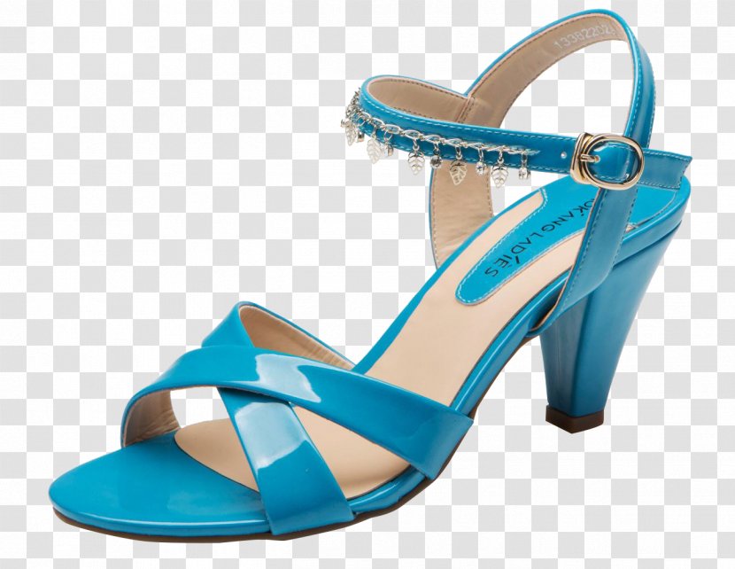 High-heeled Footwear Dress Shoe Sandal - Red - Blue Sandals With High Heels Transparent PNG