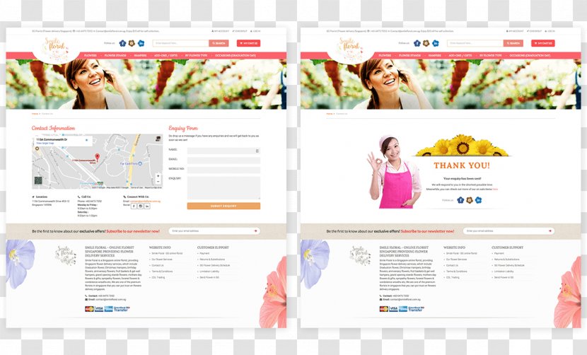 Web Page Design Smile Floral Logo - Online And Offline - World Wide Transparent PNG