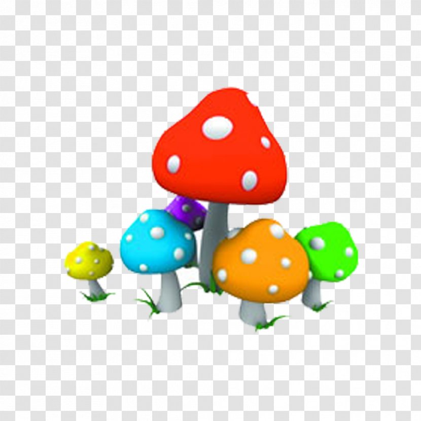 Mushroom Fungus Color - Cartoon - Plenty Of Colorful Small Clip To Pull The Free Transparent PNG