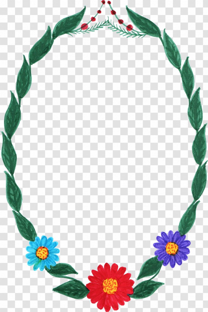 Flower Picture Frames Oval - Floral Frame Transparent PNG