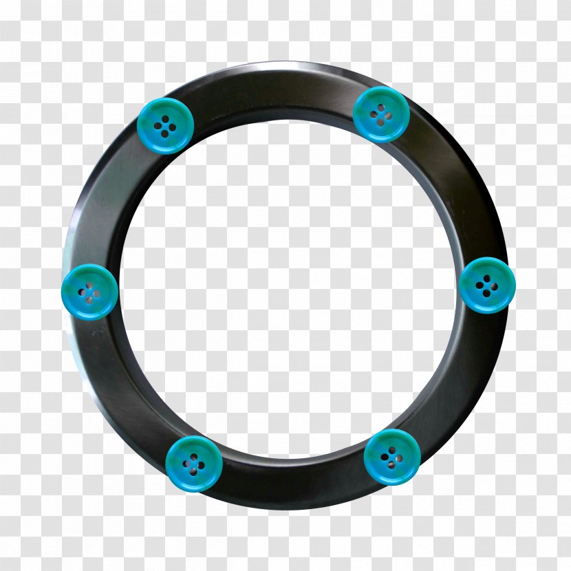Circle - Metal - Black Buttons Transparent PNG