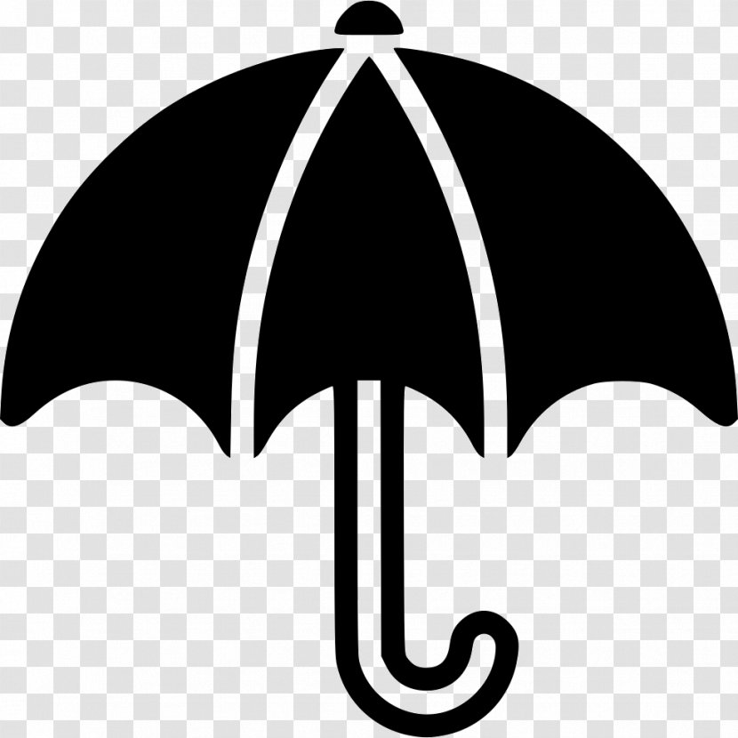 Rain Weather Forecasting Umbrella Wet Season - Black And White Transparent PNG