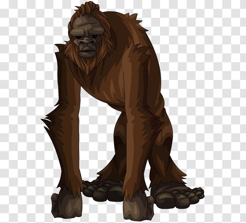 Gorilla Bigfoot Clip Art Image - Skunk Ape Transparent PNG