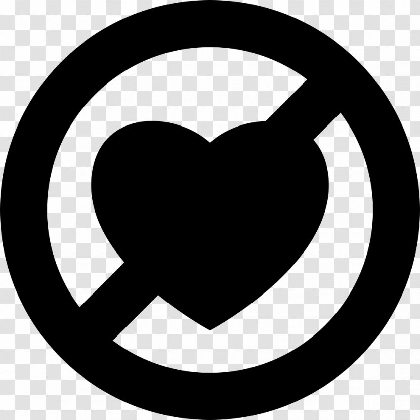 Symbol Love Sign Cross - Black And White Transparent PNG