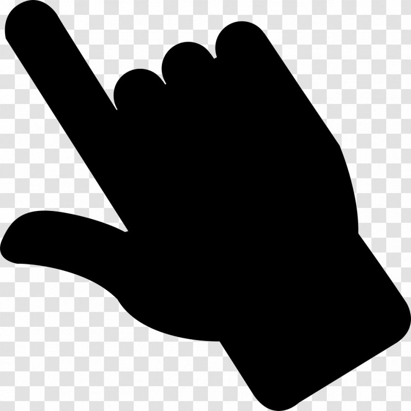 Thumb Clip Art Line Silhouette Black M - Gestures Icon Transparent PNG