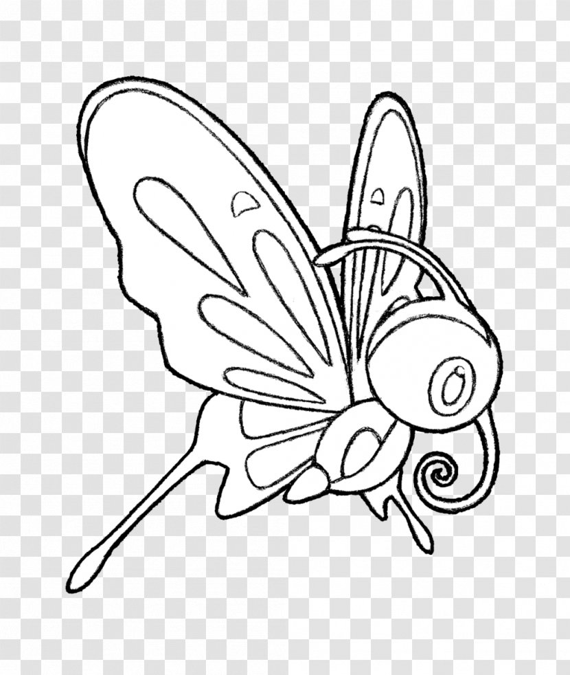 Monarch Butterfly /m/02csf Brush-footed Butterflies Line Art - Brush Footed - Misty Pokemon Transparent PNG