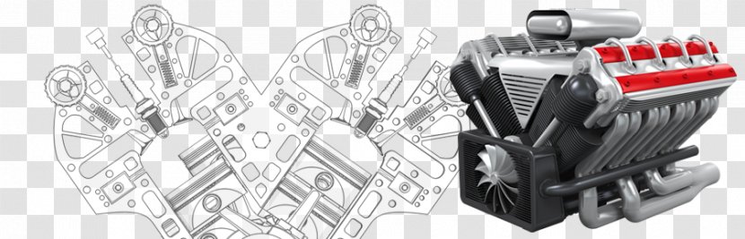 Car V8 Engine Crankshaft Piston - Automotive - Scania Transparent PNG