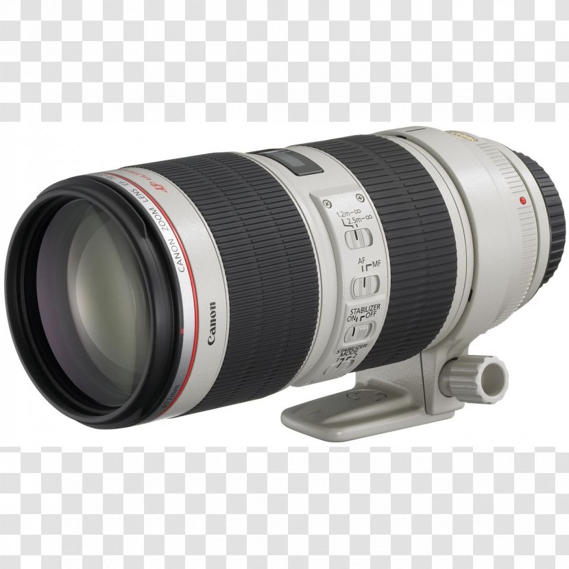 Canon EF Lens Mount 70-200mm F/2.8L IS II USM 70–200mm Telephoto Zoom - Ultrasonic Motor - Camera Transparent PNG