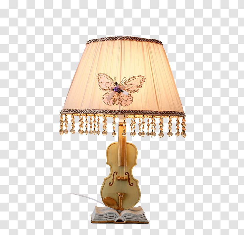 Light Fixture Table Lampshade - Violin Lace Fabric Lamp Transparent PNG