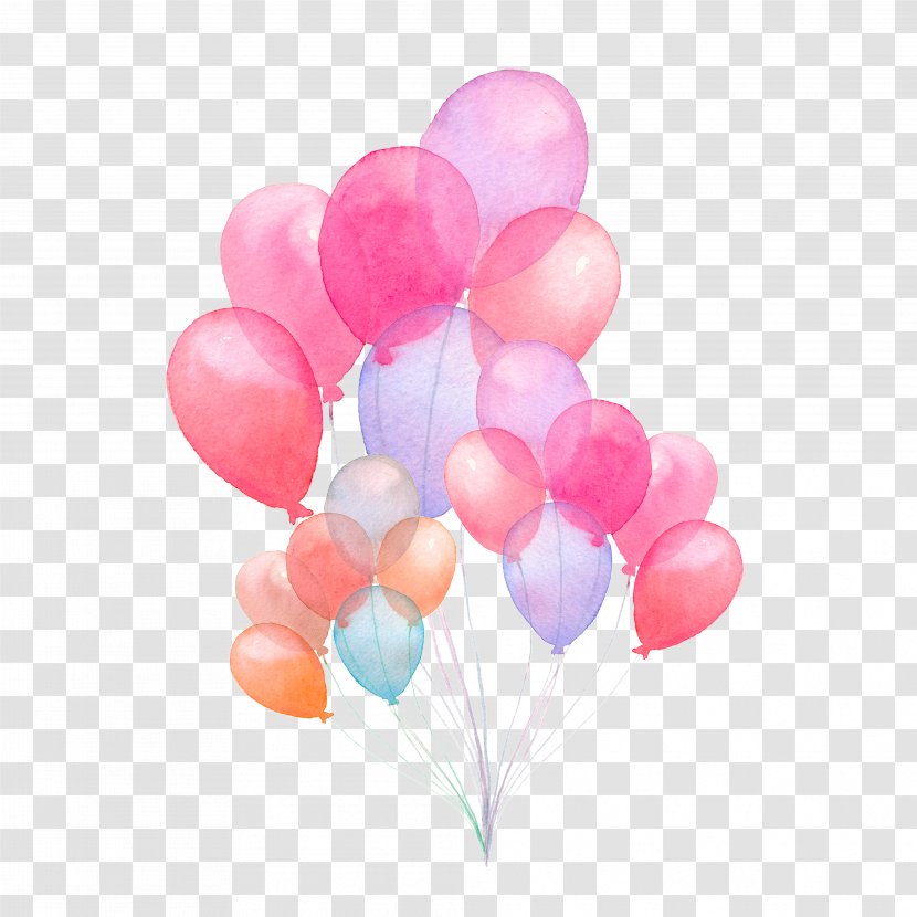 Balloon Watercolor Painting Stock Illustration - Drawing - Hand-painted Transparent PNG