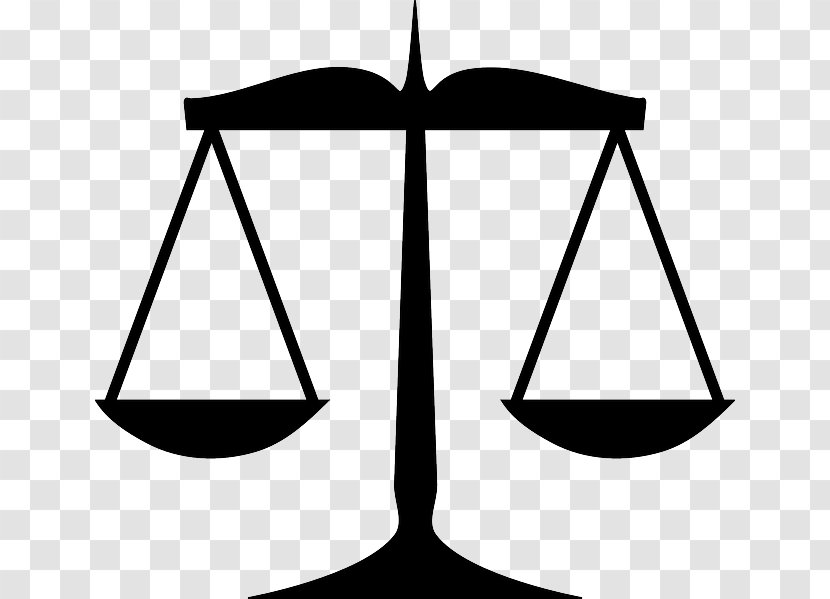 Lady Justice Measuring Scales Clip Art - Black - Drawing Transparent PNG