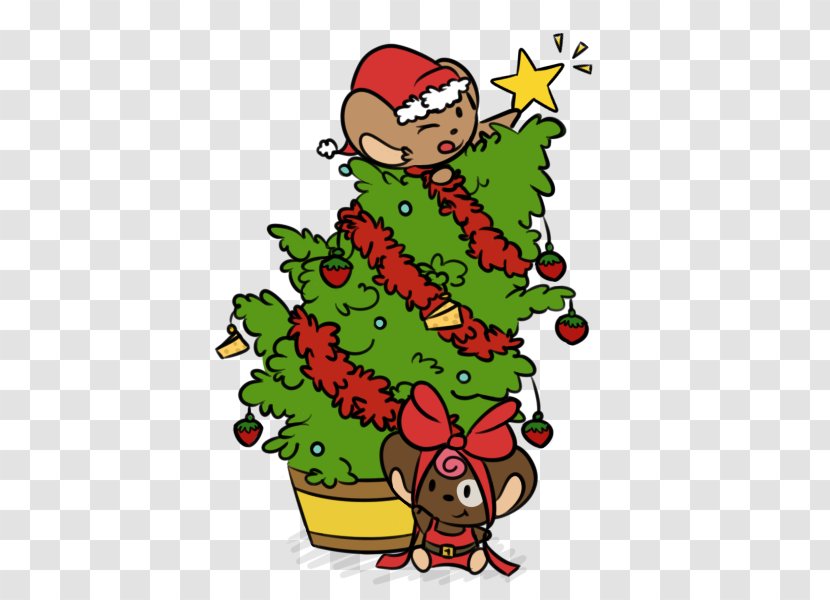 Transformice Christmas Tree Santa Claus Mouse - Web Browser Transparent PNG