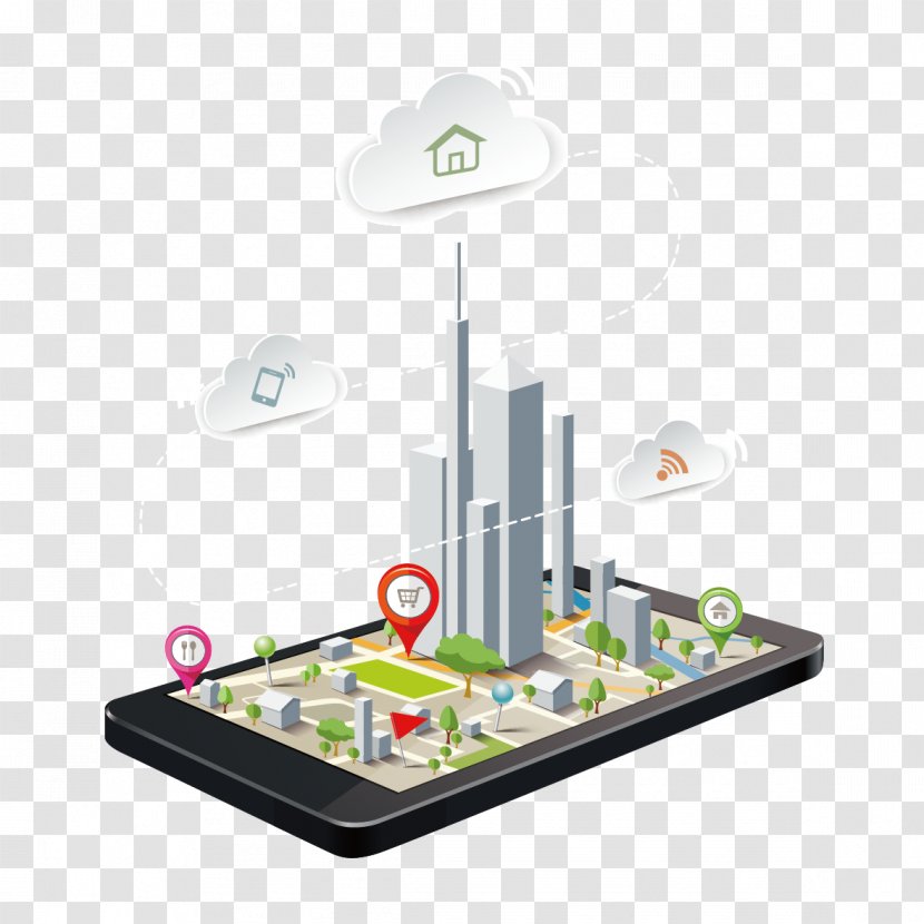 Smart City Smartphone Mobile App Information Telephone Call - Internet Of Things - Phone Transparent PNG