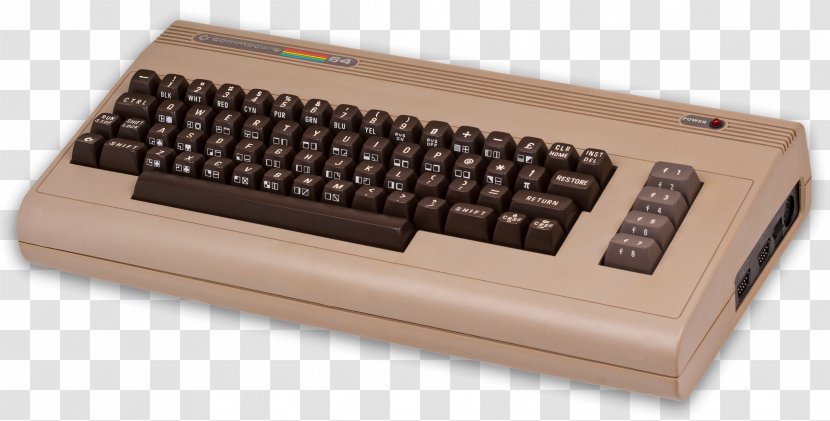 Computer Keyboard Commodore 64 International Emulator Personal - Ibm Pcjr - Vintage Transparent PNG