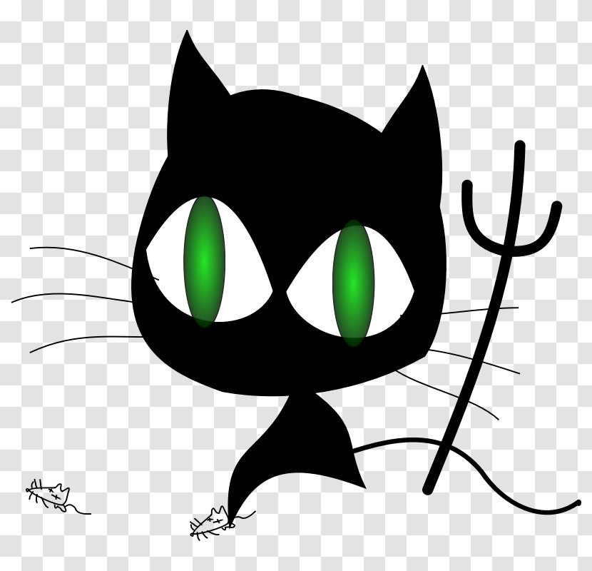 Black Cat Wicked Clip Art - Tree - Cartoon Cats Transparent PNG
