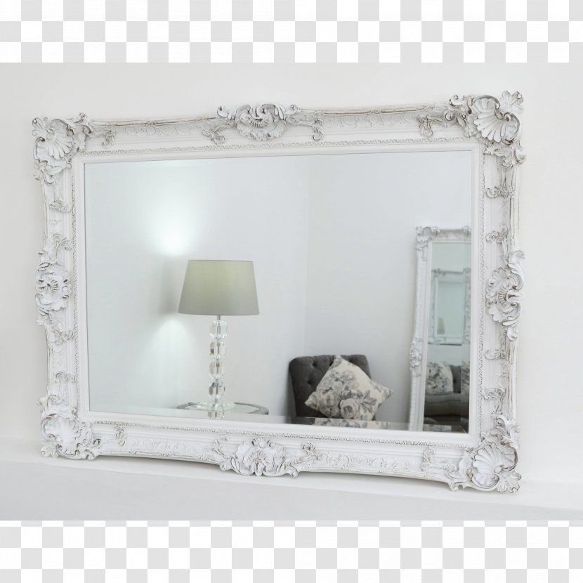 Mirror Rectangle Picture Frames Silver Shape - White Wood Transparent PNG