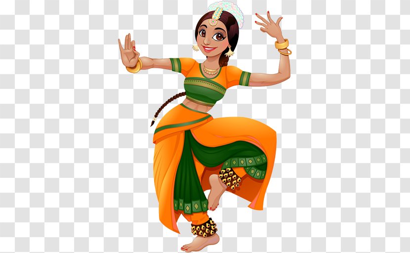Dance In India Cartoon - Bharatanatyam Transparent PNG
