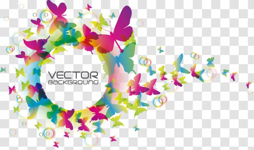 Butterfly Color Illustration - Shutterstock - Colorful Creative Vector, Transparent PNG