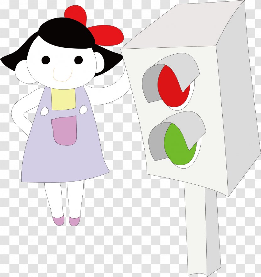 Euclidean Vector Illustration - Cartoon - Cute Color Female Doll Transparent PNG