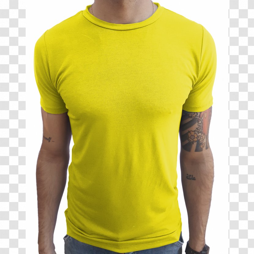 T-shirt Collar Sleeve Fashion - Yellow Transparent PNG