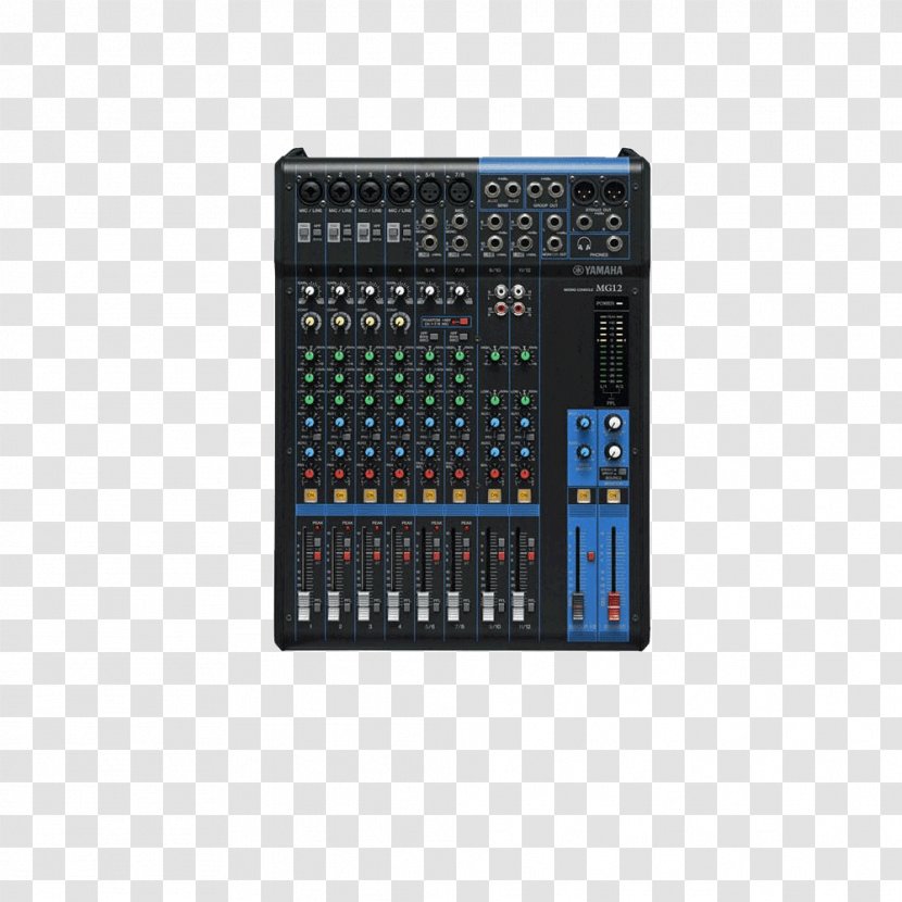 Audio Mixers Mixing Console Yamaha MG12 No. Of Channels:12 Channel Mixer With SPX Effects MG 6-CHANNEL MIXER - Sound Transparent PNG