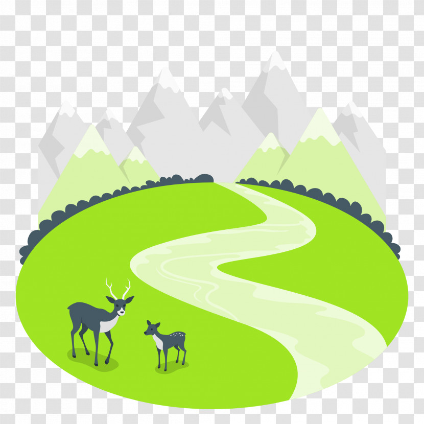 Horse Logo Character Cartoon Green Transparent PNG
